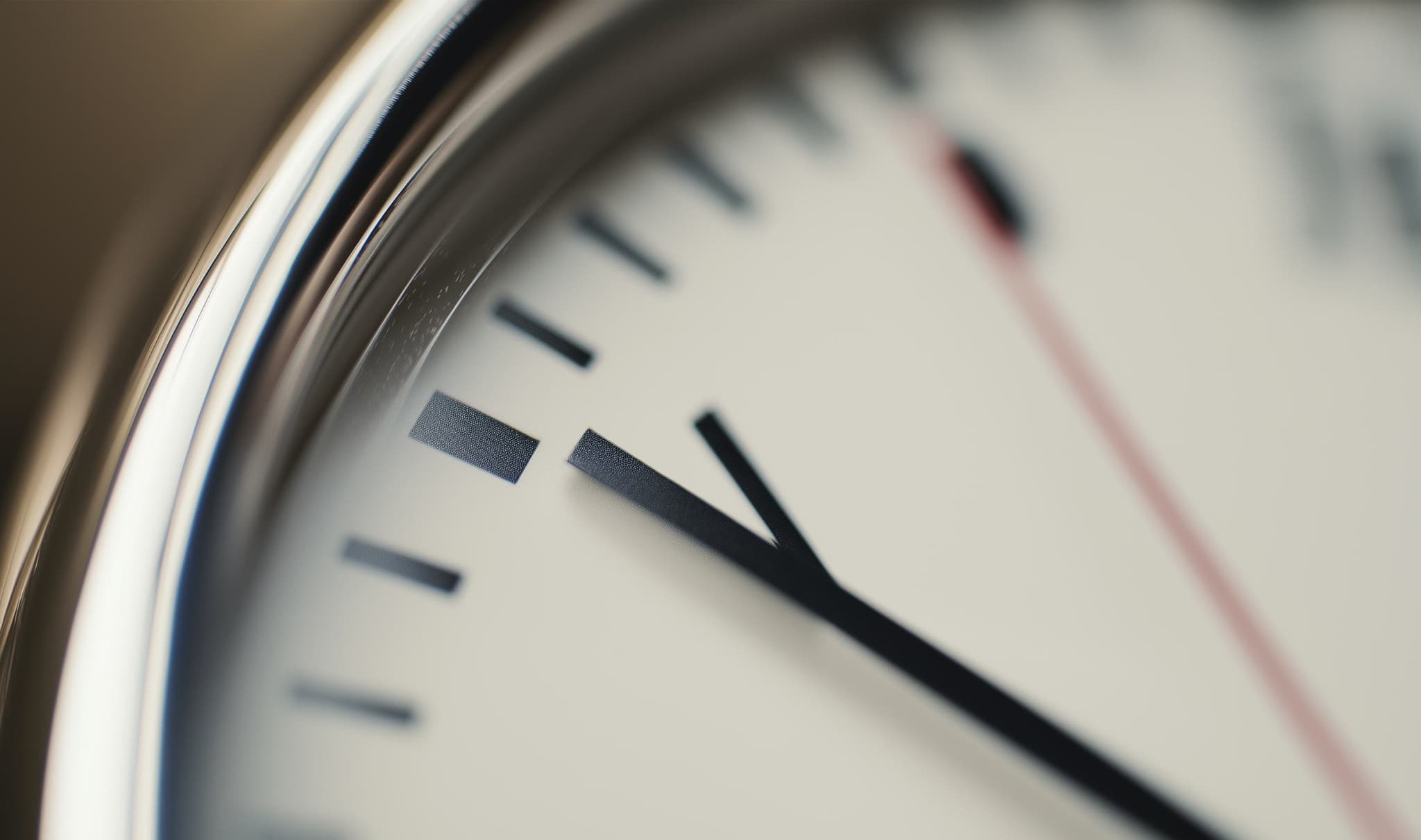 Close-up of an analog clock face showing time passing, representing the hidden time cost when staff spend hours on debt collection instead of productive work
