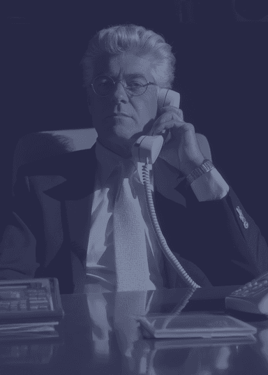 Professional making a collection call